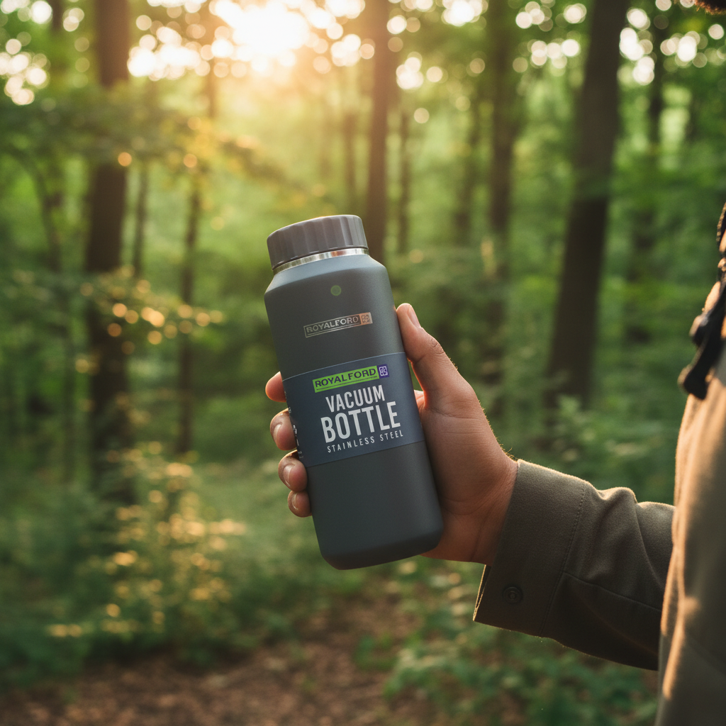 Royalford Grey Stainless Steel Vacuum Bottle - 500ml
