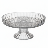 Crystal Footed Glass Candy Plate | Cut Glass Pedestal Serving Dish | 17×8 cm