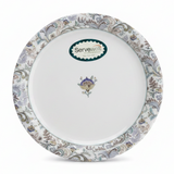 Servewell Round White Melamine Plate with Floral Design | 19 cm