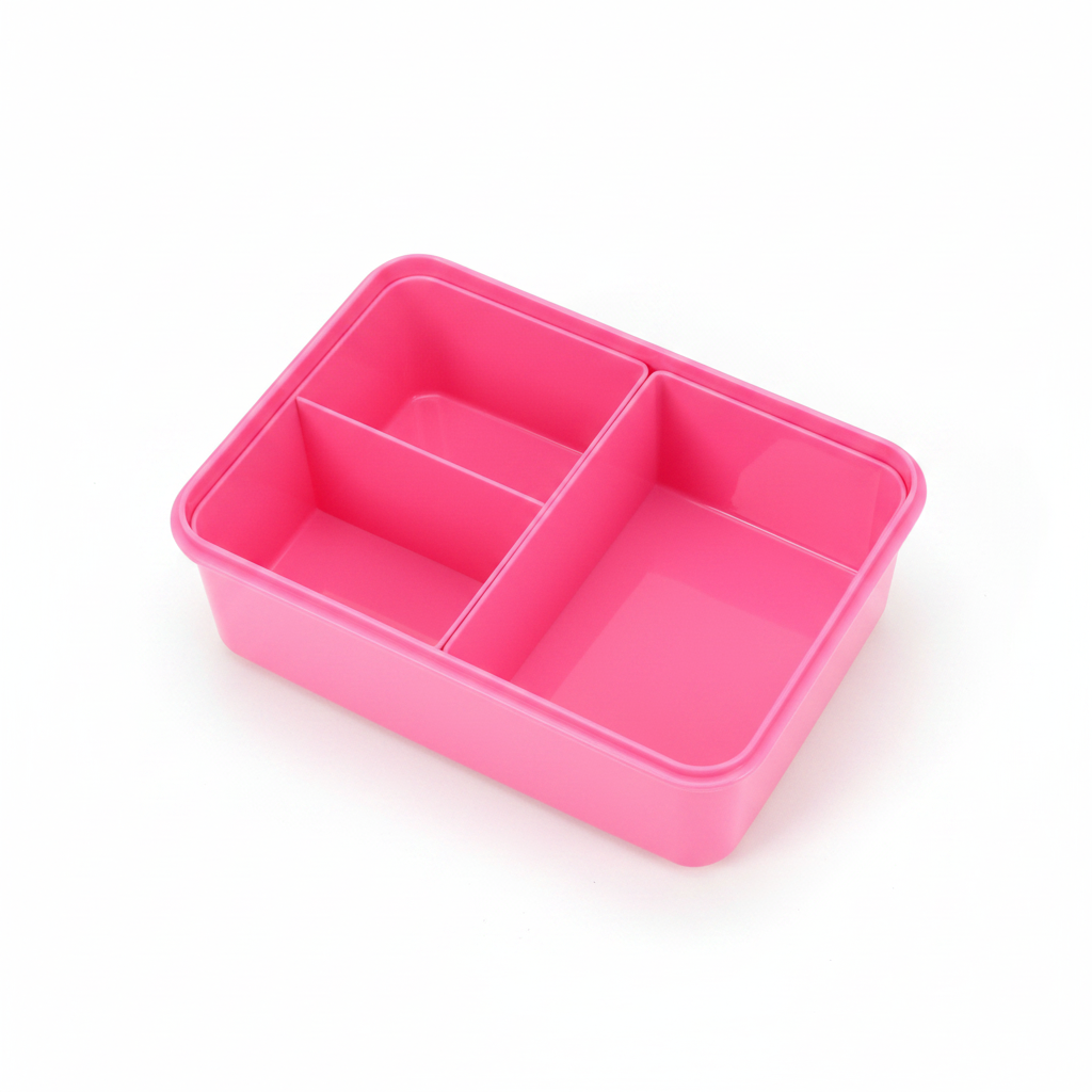 Disney Princess Pink Kids Lunch Box with 3 Compartments - 20×14cm