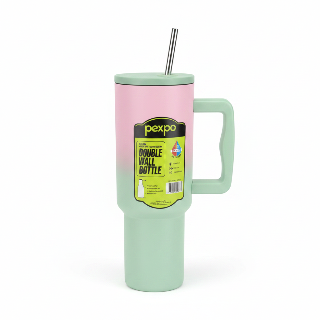 Pexpo Tri-Ply Double Wall Vacuum Insulated Stainless Steel Travel Bottle – 1200ml
