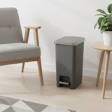 EKO Hana Grey Slim Plastic Pedal Dustbin – 10 Litre