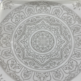 Zolten Square Gold & Silver Metal Serving Tray - 28×28 cm