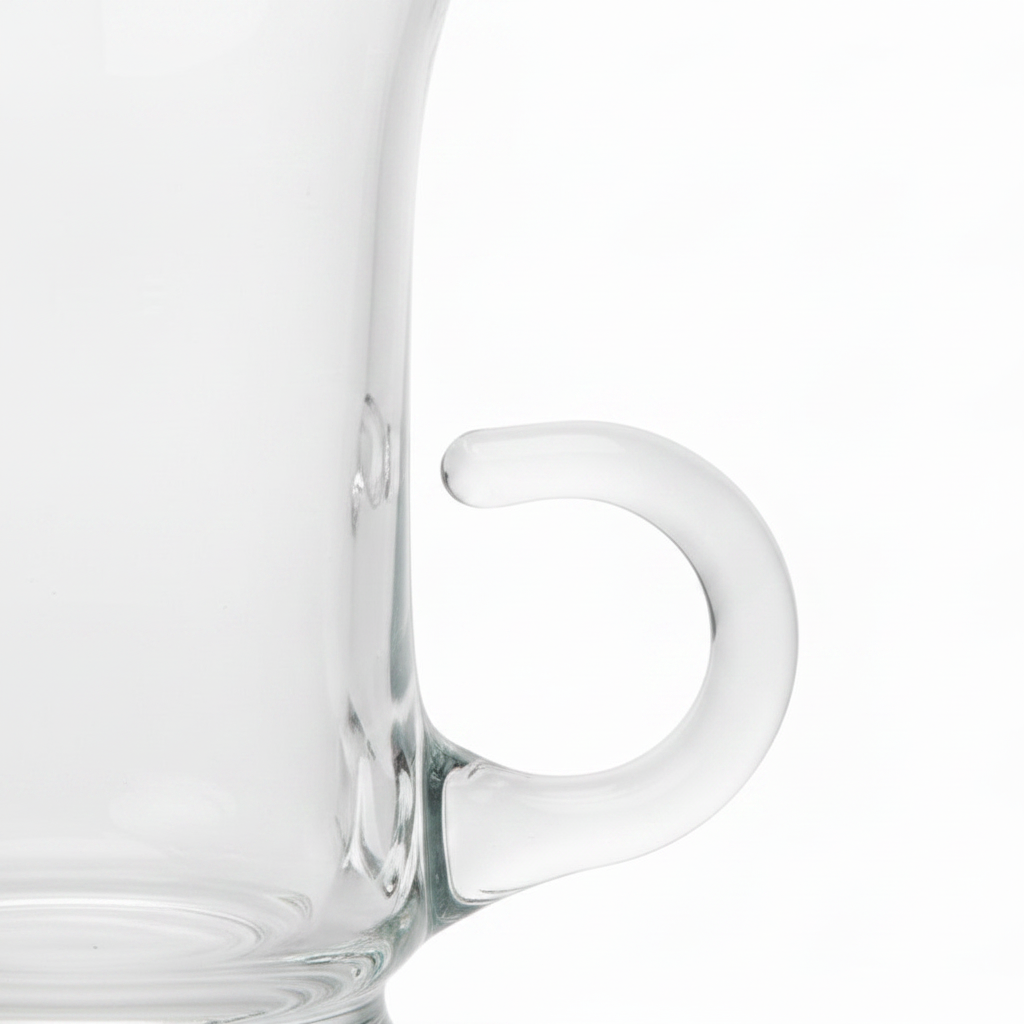 Turkish Style Clear Glass Tea Mug with Handle – 130ml