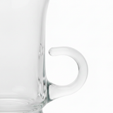 Turkish Style Clear Glass Tea Mug with Handle – 130ml