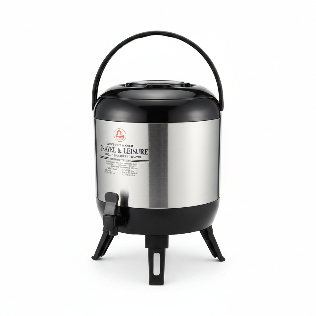 HB Stainless Steel Insulated Water Jug 6L – Hot & Cold Beverage Dispenser