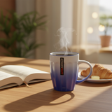 KitchenMark Blue & White Gradient Ceramic Mug - 325ml