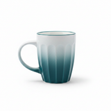 Kitchenmark Teal  Ombre Ribbed Ceramic Mug - 325ml