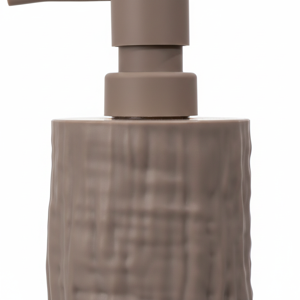 Taupe Brown Plastic Liquid Soap Dispenser - 400ml
