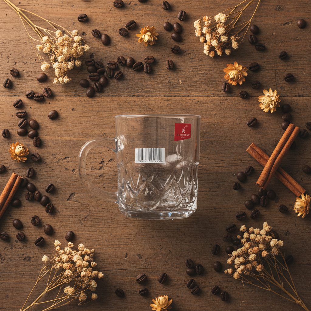 Blinkmax Crystal-Cut Glass Mug - 230ml