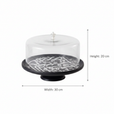 Otantik Sidrah - Cake Serving Set (9-Pc) - Midnight Silver 30*20cm
