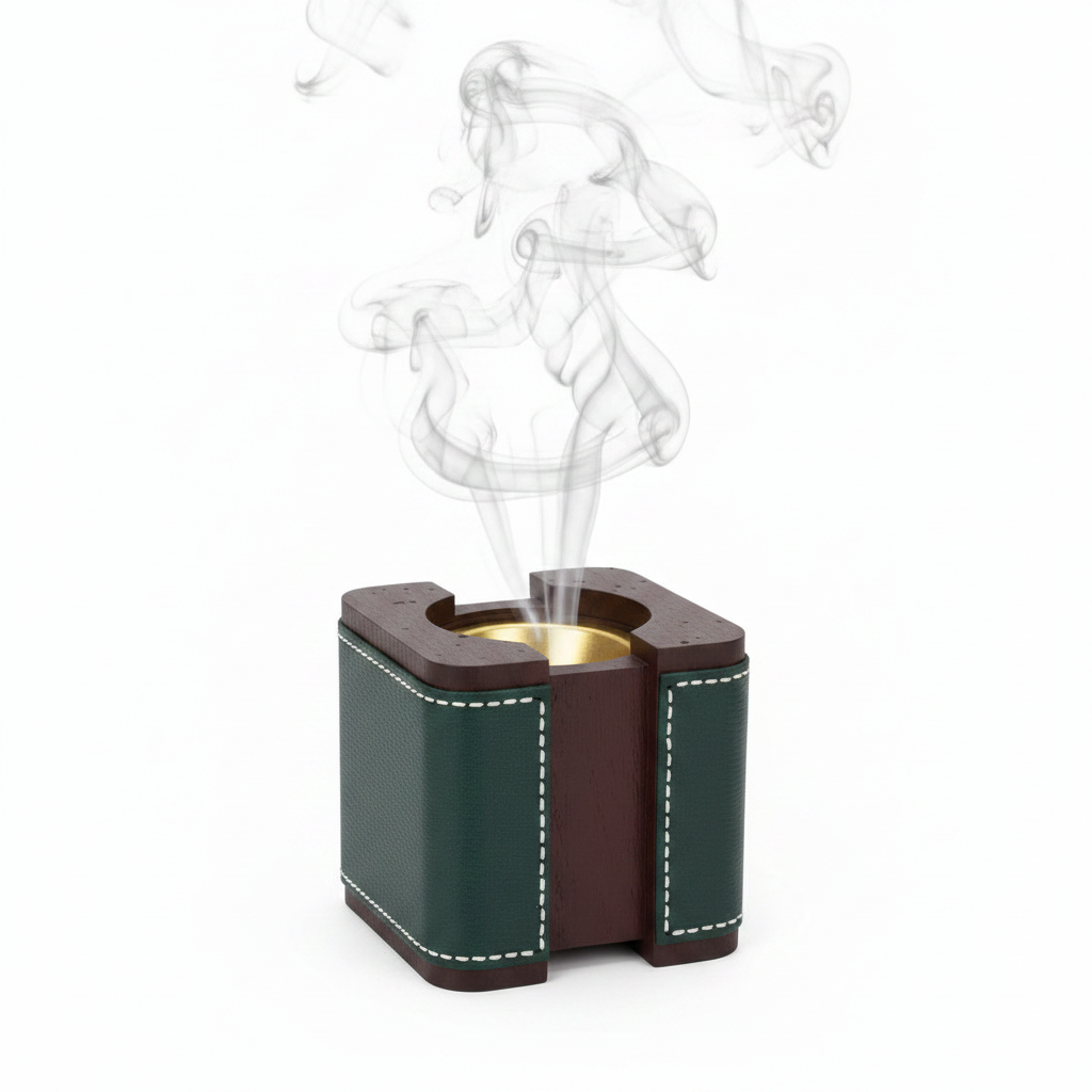 Green & Brown Chalk Incense Burner| 10×10 cm