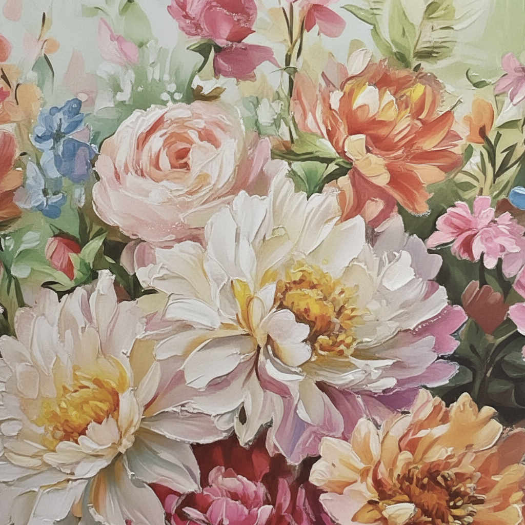 Floral Bouquet Paper Gift Bag - 40×30cm