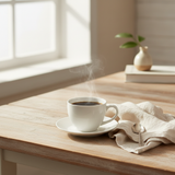 Porceletta White Ceramic Cup & Saucer Set — 200ml