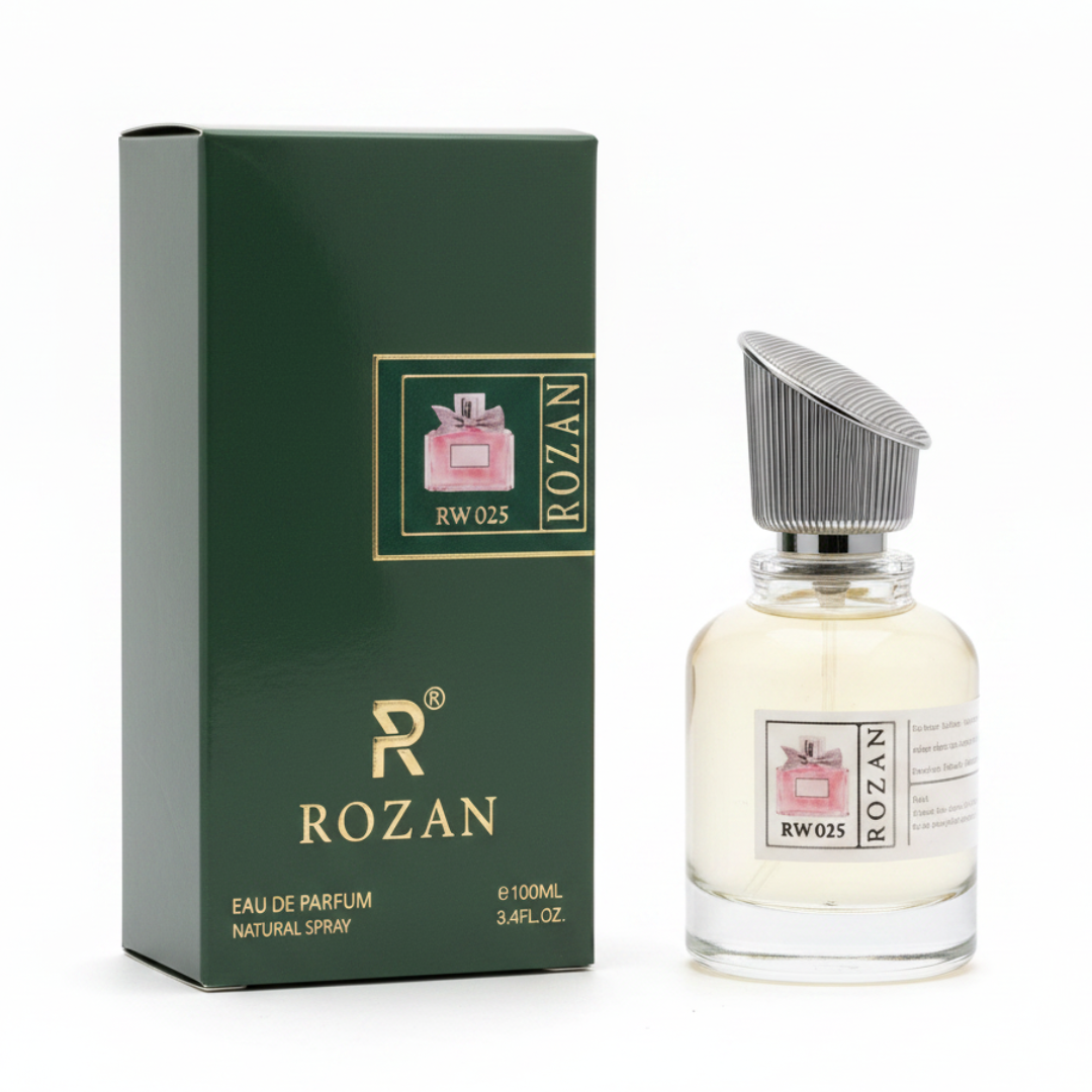 Rozan RW025 Eau de Parfum for Women 100ml – Oriental Floral Fragrance with Iris, Rose & Vanilla | Natural Spray | Inspired Version |