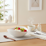 Symphony Elegant 4-Piece White Ceramic Serving Bowl Set – 10 cm