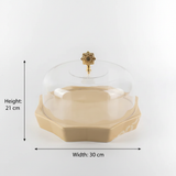 Otantik Octara - Cake Serving Set (9-Pc) - Ivory & Gold