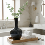 Black Glossy Ceramic Flower Vase - 35cm