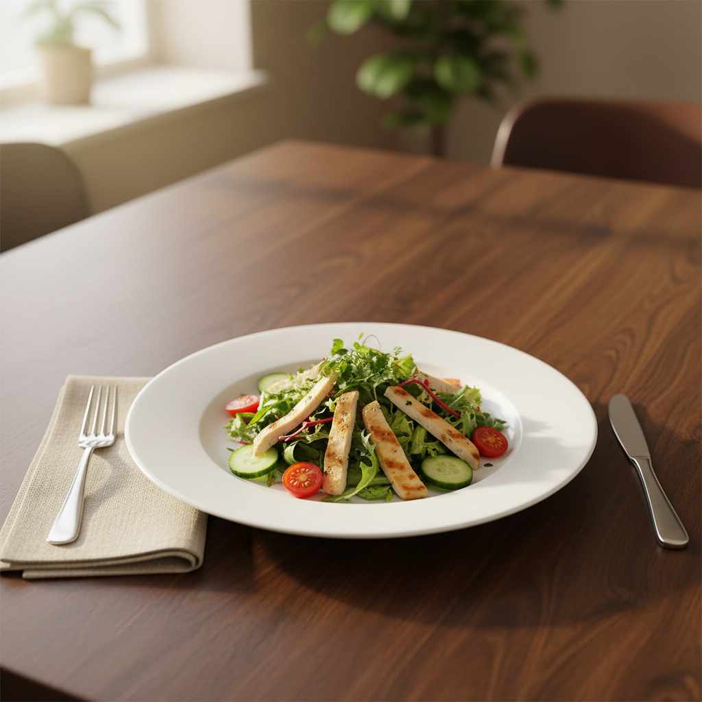 Wilmax Round White Porcelain Dinner Plate - 10 Inch