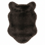 Luxurious Faux Fur Area Mat | 60×90 cm | Soft Fluffy Non-Slip Floor Mat for Bedroom, Living Room & Cozy Spaces | Dark Brown Taupe