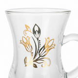Crystal Floral Glass Tea Mug – 120ml