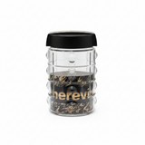 Herevin Glass Storage Jar with Black Lid - 18×10cm / 22×10cm