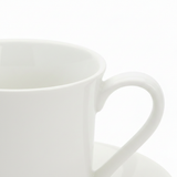 Porceletta White Ceramic Cup & Saucer Set – 200ml