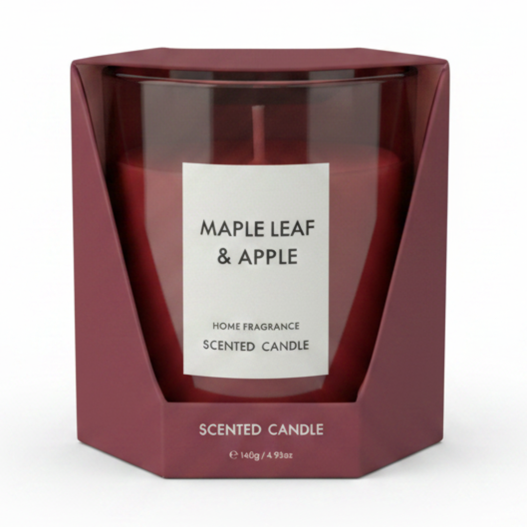 Home Fragrance Scented Candle in Glass Cup | Luxury Aromatherapy Candle | 8×7cm | Amber & Ginger Lily / Pear & Freesia / Clean Cotton / Maple Leaf & Apple