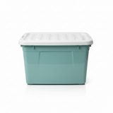 Esqube Plastic Storage Box with Lid & Handle – 25 Litre - Grey / Light Blue / Pink / Sage Green