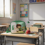 SBC Green Polyester Hero Boy Lunch Bag for Kids - 20×25 cm