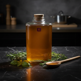 Pishgaman Triangular Clear Glass Bottle with Cork Lid | 20cm |
