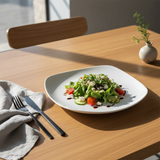 Wilmax Square White Porcelain Dinner Plate - 12 Inch