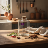 Pishgaman Triangle Glass Bottle with Cork Lid | 11cm |