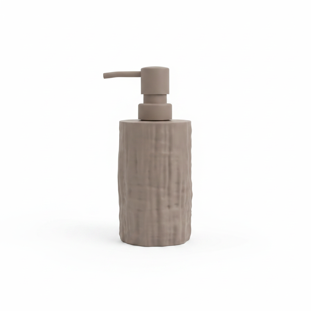 Taupe Brown Plastic Liquid Soap Dispenser - 400ml