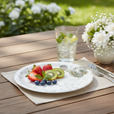 Dinewell White Melamine Side Plate 7.5 Inch | Elegant Floral Design
