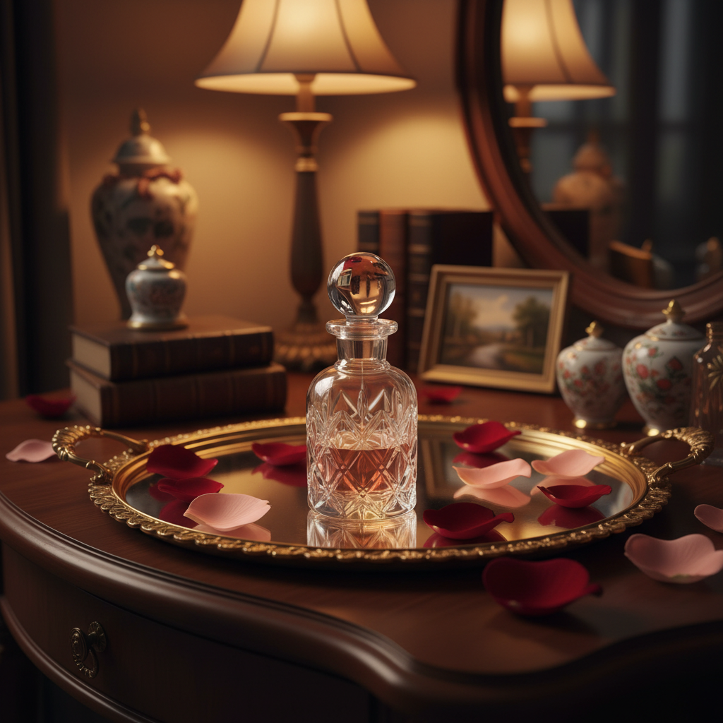 Mayflower Crystal Cut Glass Perfume Bottle — 200ml
