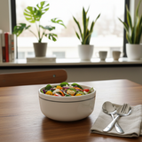 4Ever White Melamine Serving Bowl with Black Rim | 5 Inch