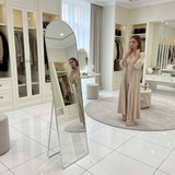 Arched Full-Length Floor Mirror with Metal Stand - 160× 40cm