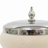 Silver Steel Candy Bowl with Lid - 16cm