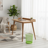 Green Metal Mesh Dustbin - 28×26 cm