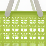 Mini Plastic Basket with Handle – 26×16cm -  Lime Green / Light Blue
