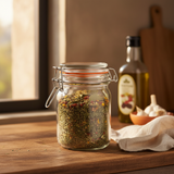 Nautilus Airtight Glass Storage Jar with Stainless Steel Clip Lock Lid & Silicone Seal — 245ml | Ideal for Preserving, Pickling, Pantry & Kitchen Organisation