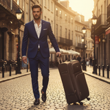 Sonada Brown Polyester Trolley Bag – | 8 Spinner Wheels | Lightweight Travel Luggage | 32 Inch