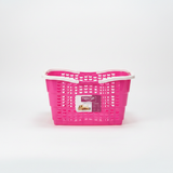 Happy Lyfe Plastic Utility Basket with Handle - 45×30×23cm - Yellow / Pink / Green / Light Blue