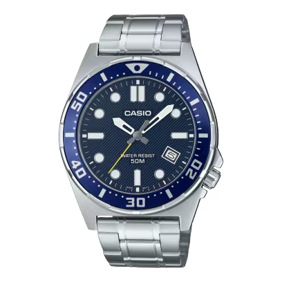 Casio Standard Analog Stainless Steel Blue Dial Quartz Men's Watch MTD-135D-2AV