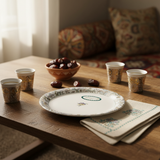 Servewell Round White Melamine Plate with Floral Design | 19 cm