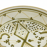 Slama Cream & Olive Gold Ceramic Soup Bowl - 15cm