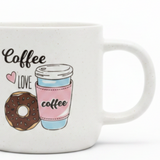 Coffee Love White Ceramic Mug - 300ml