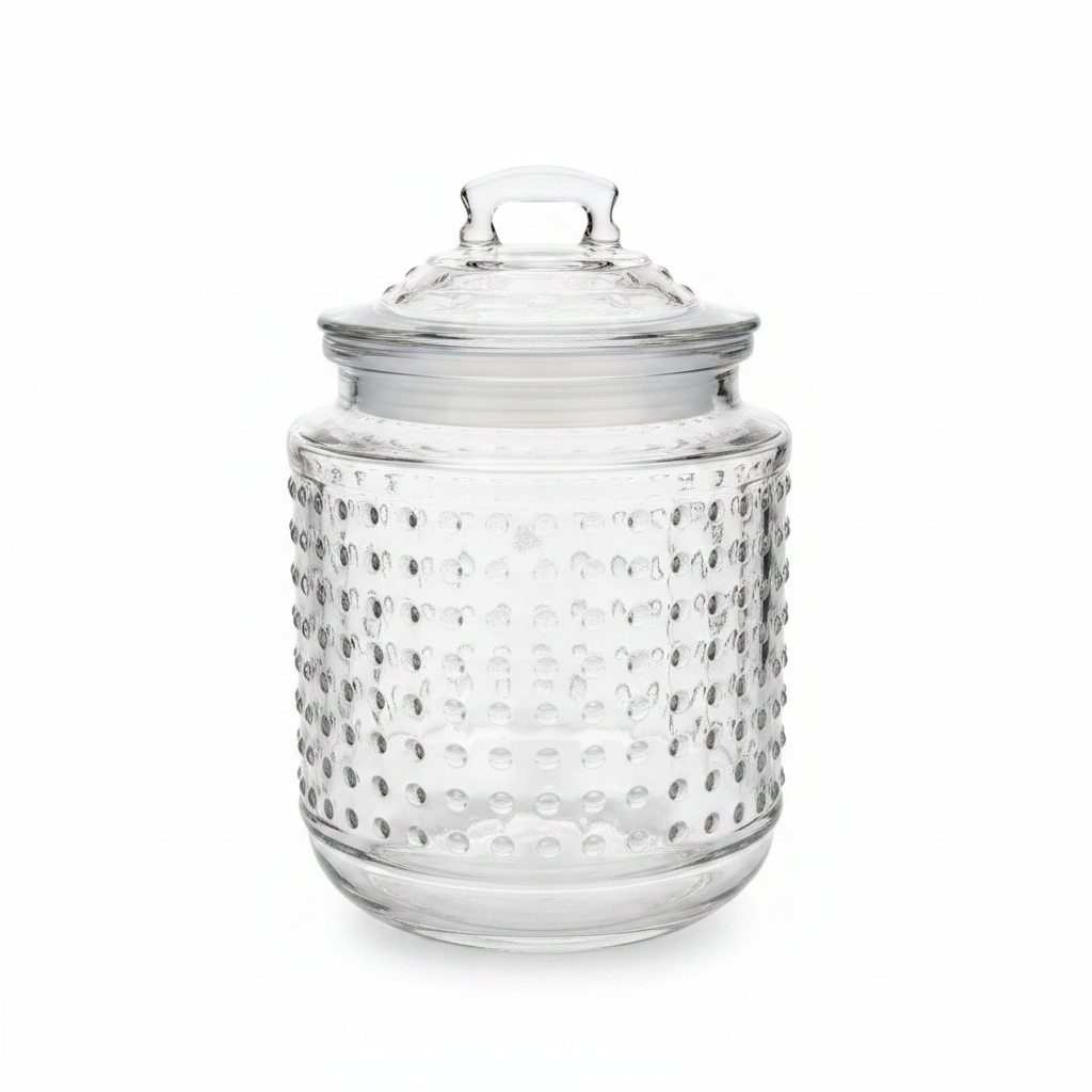 Clear Glass Jar with Lid - 10×8cm / 15×10cm / 20×10cm