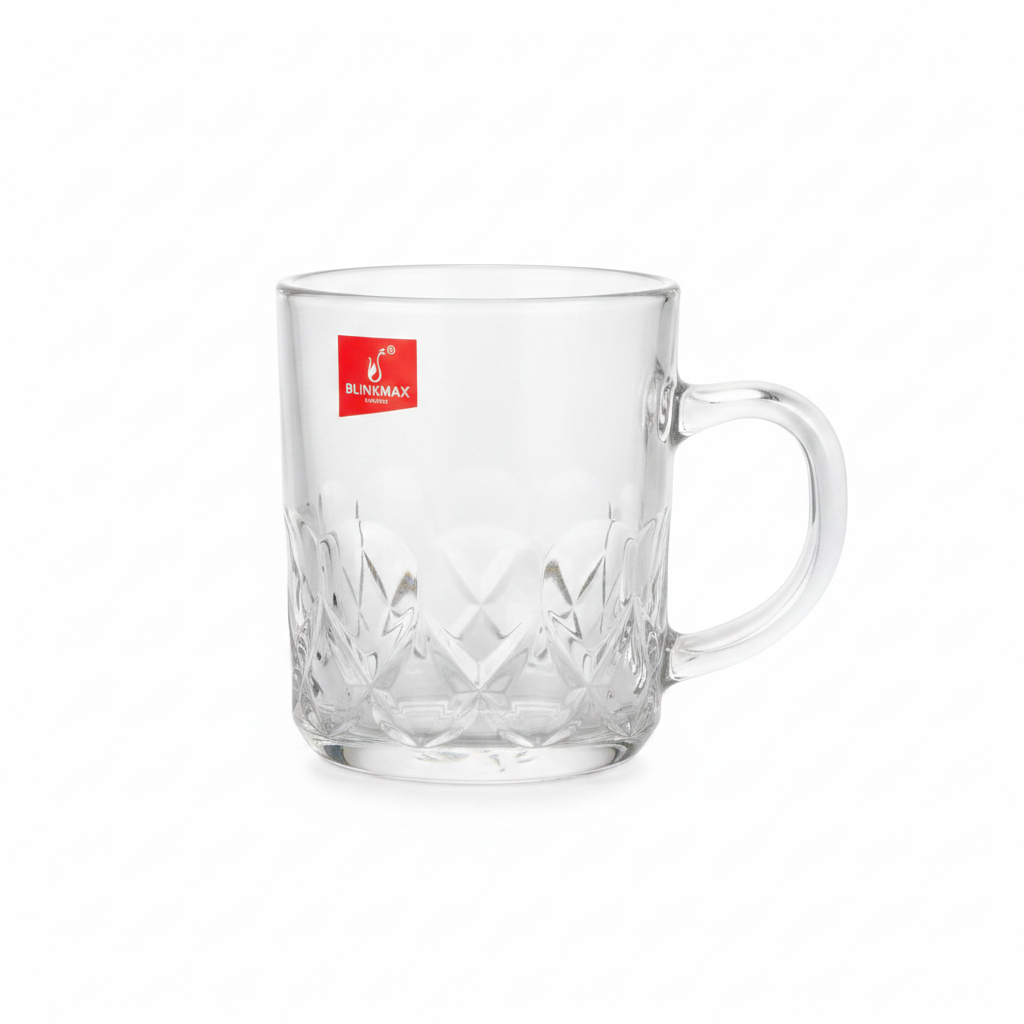 Blinkmax Crystal-Cut Glass Mug - 230ml